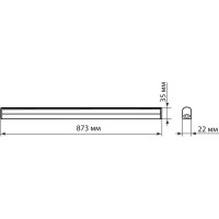 Светильник TDM ELECTRIC ФИТО 06-14-001 14 Вт, IP20, l=873 мм, с выкл., SQ0372-1002