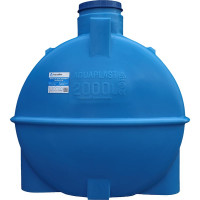 Овально-горизонтальная емкость AQUAPLAST 2000 л, синяя 4630017951956