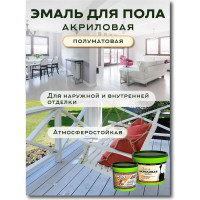 Акриловая эмаль для пола White House (темный шоколад; 0.8 кг) 15873