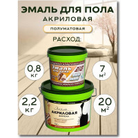 Акриловая эмаль для пола White House (темный шоколад; 0.8 кг) 15873