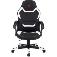 Игровое компьютерное кресло ZOMBIE 10 черный/белый искусственная кожа/ткань ZOMBIE 10 WHITE