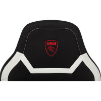 Игровое компьютерное кресло ZOMBIE 10 черный/белый искусственная кожа/ткань ZOMBIE 10 WHITE