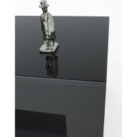 Журнальный стол Мебелик BeautyStyle 26 графит темный U961 стекло черное 4972