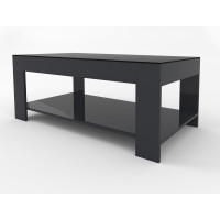 Журнальный стол Мебелик BeautyStyle 26 графит темный U961 стекло черное 4972