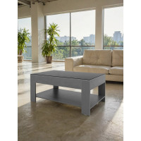 Журнальный стол Мебелик BeautyStyle 26 графит темный U961 стекло черное 4972