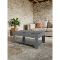 Журнальный стол Мебелик BeautyStyle 26 графит темный U961 стекло черное 4972