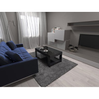 Журнальный стол Мебелик BeautyStyle 26 графит темный U961 стекло черное 4972