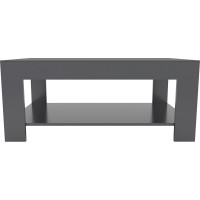 Журнальный стол Мебелик BeautyStyle 26 графит темный U961 стекло черное 4972