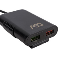 Автомобильное зарядное устройство для телефона и гаджетов DSV 4 USB с проводом R77009
