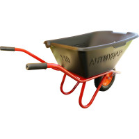 Тачка 1-колесная Промышленник 110л. антиударная, колесо пневмо 4,00/8 ПРОМ-110А1КП