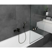 Смеситель для ванны Hansgrohe Vernis Shape однорычажный, ВМ, матовый черный 71450670