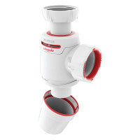 Сифон WIRQUIN NEO AIR с выпуском 1 1/2х40 мм и гофротрубой L 800 мм., 40х40/50 мм 30987083