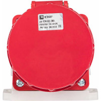 Розетка стационарная наружная EKF 134 3Р+РЕ 63А 380В IP67 ps-134-63-380
