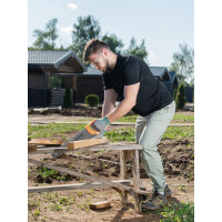 Ножовка по дереву Без бренда 400 мм, шаг зубьев 5 мм, пластиковая рукоятка 23162