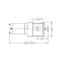 Электрическая лебёдка RUNVA 12V 3000A lbs 1361 кг EWX3000A