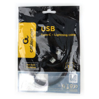 Кабель Cablexpert USB2.0, Type-C/Lightning, 3А, 20Вт, PD, медь, 1м, черный, пакет, CCP-USB-CMLM2-1M