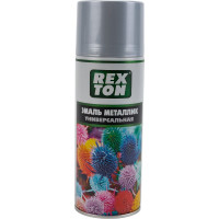 Универсальная эмаль REXTON (металлик; хром; аэрозоль; 520 мл) RT-130.10