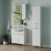 Тумба с раковиной Onika Моника 75 напольная, белая 107501