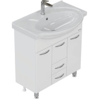 Тумба с раковиной Onika Моника 75 напольная, белая 107501