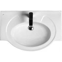 Тумба с раковиной Onika Моника 75 напольная, белая, с корзиной 107502