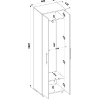 Шкаф для одежды СОКОЛ дуб сонома ШО-1 ШО1Дс