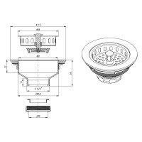 Слив для раковины RavSlezak MD0819SM