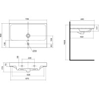 Умывальник Santek Адриана 70 1WH501628 00065181