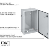 Щит с монтажной панелью ЩМП-7.5.2 IP66 700х500х200 TDM ELECTRIC SQ0905-1010