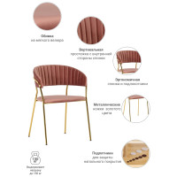 Стул BRADEX Turin пудровый FR 0161