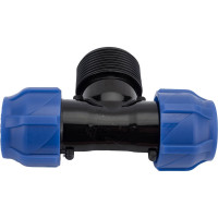 Компрессионный переходной тройник VALFEX ПНД, с наружной резьбой, 25-1 1/4"-25 1210022511425