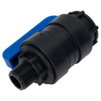 Компрессионный шаровой кран VALFEX ПНД НР/ВН резьба разборный 3/4"- 1"Ду20 1210020034100