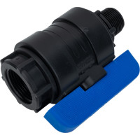 Компрессионный шаровой кран VALFEX ПНД НР/ВН резьба разборный 3/4"- 1"Ду20 1210020034100