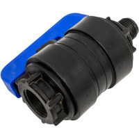 Компрессионный шаровой кран VALFEX ПНД НР/ВН резьба разборный 1/2"-3/4"Ду20 1210020012034