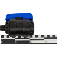 Компрессионный шаровой кран VALFEX ПНД НР/ВН резьба разборный 1/2"-3/4"Ду20 1210020012034