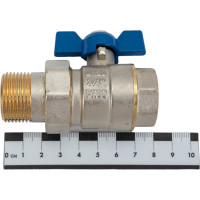 Шаровой кран с американкой RM -L 3/4 никелированный, бабочка Ду20 Ру30 НК 11Б27п1 RML-34FFLA