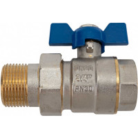 Шаровой кран с американкой RM -L 3/4 никелированный, бабочка Ду20 Ру30 НК 11Б27п1 RML-34FFLA