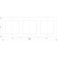 Трехместная рамка Siemens DELTA LINE белый 5TG25530 5TG2553-0