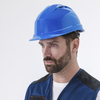 Защитная каска из полипропилена с вентиляцией Delta Plus QUARTZ UP IV синяя QUARUP4BL