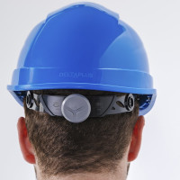 Защитная каска из полипропилена с вентиляцией Delta Plus QUARTZ UP IV синяя QUARUP4BL