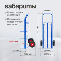 Специальная тележка для воды СТЕЛЛА-ТЕХНИК КДВ-55-пневмо-255