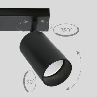 Настенно-потолочный светильник FERON ML203-1 под лампу GU10, черный 41924