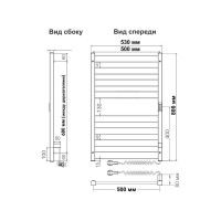 Полотенцесушитель INDIGO Oktava Slim 5 electro 80/50 таймер, скрытый монтаж, универсальное подключение R/L LСLOKS5E80-50WMRt
