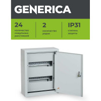 Металлический корпус GENERICA ЩРн-24з 395x310x120мм IP31 MKM14-N-24-31-Z-G