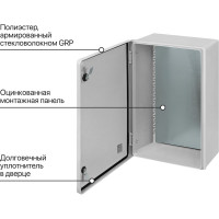 Антивандальный щит TDM ELECTRIC ЩПМП-2-0, GRP, IP66, IK10, -50 С до +70 С, навесной, 600x400x220 SQ0924-0206