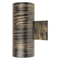 Фасадный светильник General Lighting Systems двойной GX53, 205х140х90мм, металл, черно-золотой IP65 GWL-2GX53-M-IP65 661129