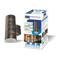 Фасадный светильник General Lighting Systems двойной GX53, 205х140х90мм, металл, черно-золотой IP65 GWL-2GX53-M-IP65 661129
