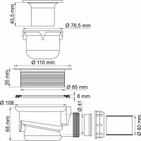 Сифон для поддонов WasserKRAFT D455