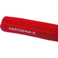 Стяжка-липучка NIKOMAX с мягкой пряжкой, 310x16 мм, красная, 10 шт. NMC-CTV310-16-SB-RD-10