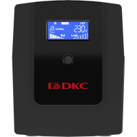 Линейно-интерактивный источник бесперебойного питания DKC 1500 ВА/900 Вт, 1/1, 3xSchuko, USB + RJ45, LCD, 2x8Aч INFOLCD1500S
