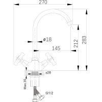 Смеситель для кухни Agger Retro-X хром A1700000